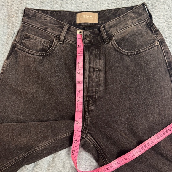 Everlane The Curvy 90’s Cheeky Straight Leg Jeans in Faded Black - Size 27 Crop - Picture 8 of 11